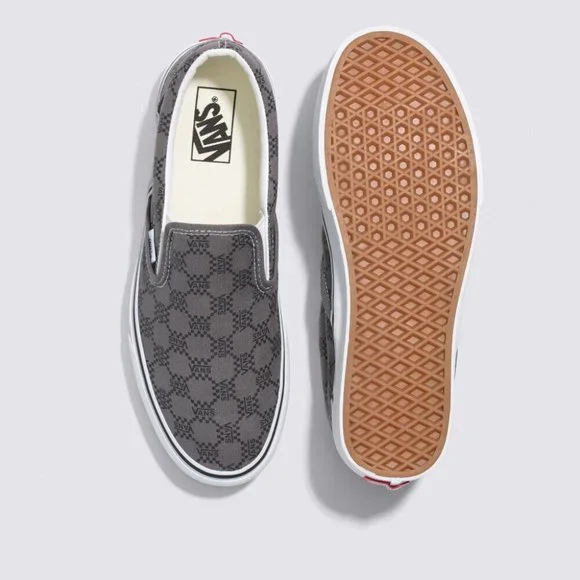 Vans Mens Vans Classic Slip-on - Mens Shoes Pewter/Black - Picture 4 of 8